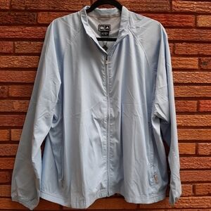 NWT Adidas XL Pale Blue Lightweight Windproof Jacket
